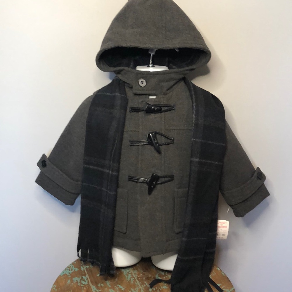 NEW Boys Rothschild Gray Hooded Coat